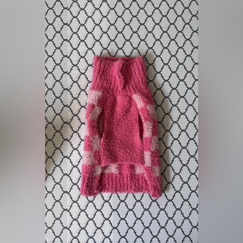 Pink dog Checkered Knit Sweater - Picture 3 of 3